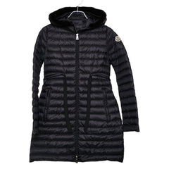 モンクレール バーベル BARBELFUR ダウンジャケット サイズ0 ブラック ナイロン ダウン/フェザー レディース MONCLER 【中古】