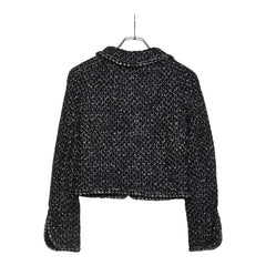 シャネル セットアップ ジャケット スカート サイズ36 05A ブラック ナイロン シルク モヘア レディース CHANEL 【中古】