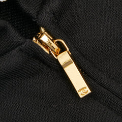 シャネル ココビーチ ノースリーブ ハーフジップトップス サイズ34 P76205V63537 ブラック コットン レディース CHANEL 【中古】