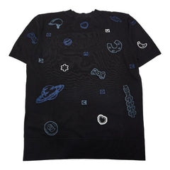 エルメス キャンディ リブリス 半袖ニット サイズ34 ブラック ブルー ウール レディース HERMES 【中古】