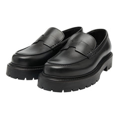 エルメス クレマン ローファー モカシン サイズ35 ブラック レザー レディース HERMES 【中古】