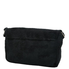 シャネル ココマーク 斜め掛け ショルダーバッグ ノベルティ ブラック ホワイト パイル レディース CHANEL 【中古】