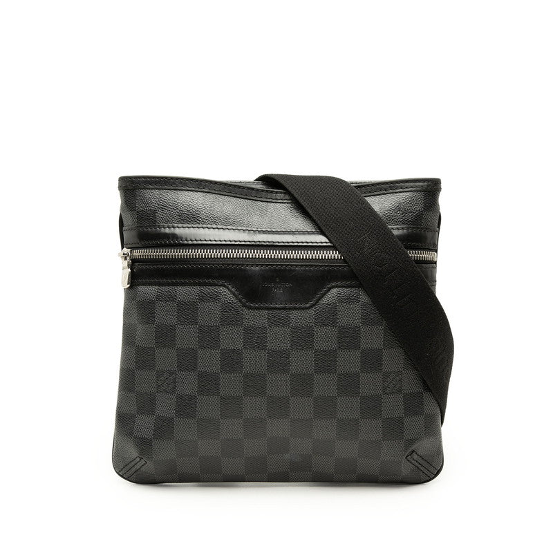 ルイ ヴィトン ダミエ グラフィット トマス 斜め掛け ショルダーバッグ N58028 ブラック PVC レザー レディース LOUIS VUITTON 【中古】