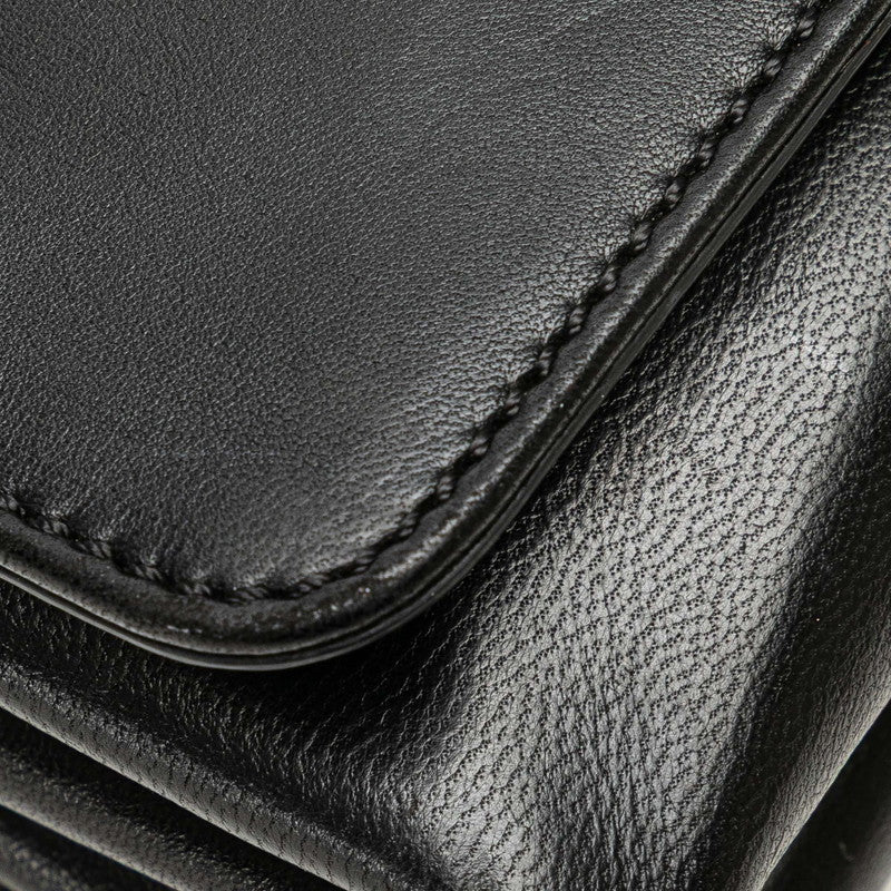 ヴァレンティノ ロックスタッズ チェーン ショルダーバッグ ハンドバッグ ブラック レザー レディース VALENTINO 【中古】