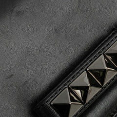 ヴァレンティノ ロックスタッズ チェーン ショルダーバッグ ハンドバッグ ブラック レザー レディース VALENTINO 【中古】