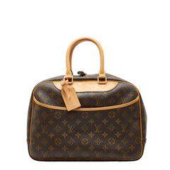ルイ ヴィトン モノグラム ドーヴィル ハンドバッグ M47270 ブラウン PVC レザー レディース LOUIS VUITTON 【中古】