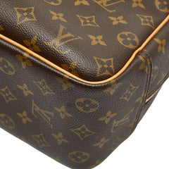 ルイ ヴィトン モノグラム ドーヴィル ハンドバッグ M47270 ブラウン PVC レザー レディース LOUIS VUITTON 【中古】