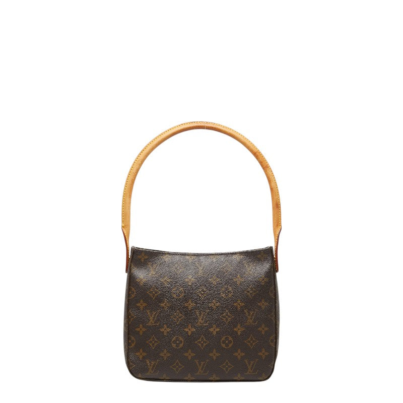 ルイ ヴィトン モノグラム ルーピングMM ショルダーバッグ ハンドバッグ M51146 ブラウン PVC レザー レディース LOUIS VUITTON 【中古】