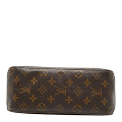 ルイ ヴィトン モノグラム ルーピングMM ショルダーバッグ ハンドバッグ M51146 ブラウン PVC レザー レディース LOUIS VUITTON 【中古】