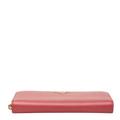 プラダ ラウンドファスナー 長財布 1ML506 ペオニア ピンク サフィアーノレザー レディース PRADA 【中古】