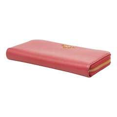 プラダ ラウンドファスナー 長財布 1ML506 ペオニア ピンク サフィアーノレザー レディース PRADA 【中古】