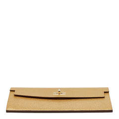 エルメス ケリー ポケットロング 長財布 H086437CPY9 ゴールド シェーブルシャムキライト レディース HERMES 【中古】