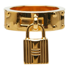 エルメス ケリー カデナ スカーフリング ゴールド イエロー メッキ レザー レディース HERMES 【中古】