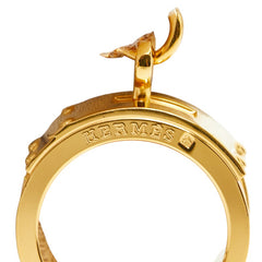 エルメス ケリー カデナ スカーフリング ゴールド イエロー メッキ レザー レディース HERMES 【中古】