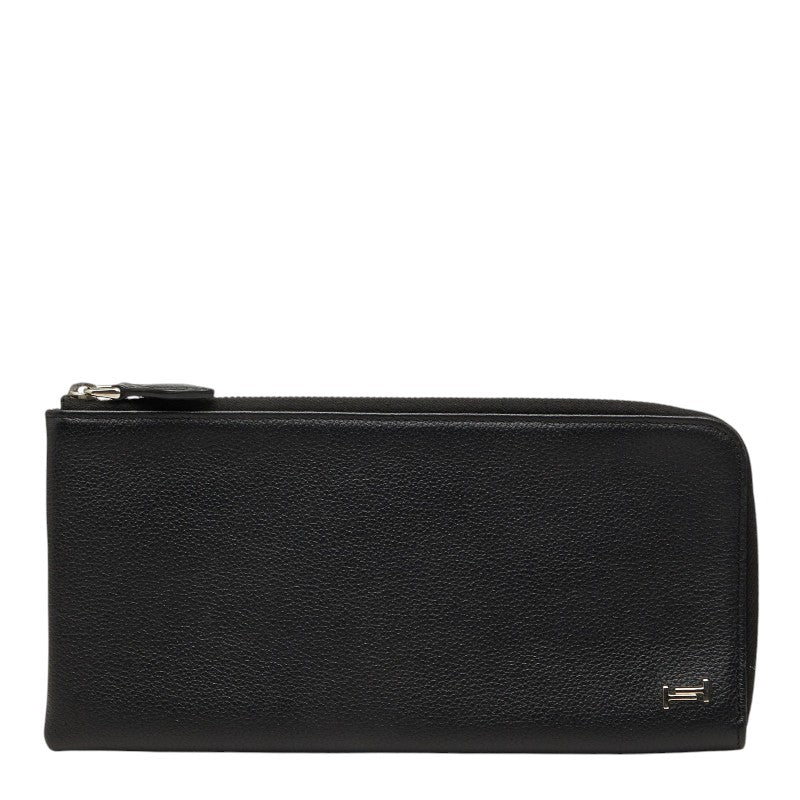 トッズ L字ファスナー 長財布 ブラック レザー レディース TOD’S 【中古】