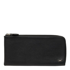 トッズ L字ファスナー 長財布 ブラック レザー レディース TOD’S 【中古】