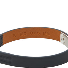 エルメス リヴァル ミニ ブレスレット サイズT2 ブラック シルバー金具 スイフト レディース HERMES 【中古】