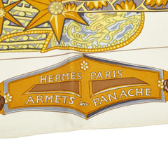 エルメス カレ90 ARMETS en PANACHE 羽飾りの騎兵兜 スカーフ マルチカラー シルク レディース HERMES 【中古】