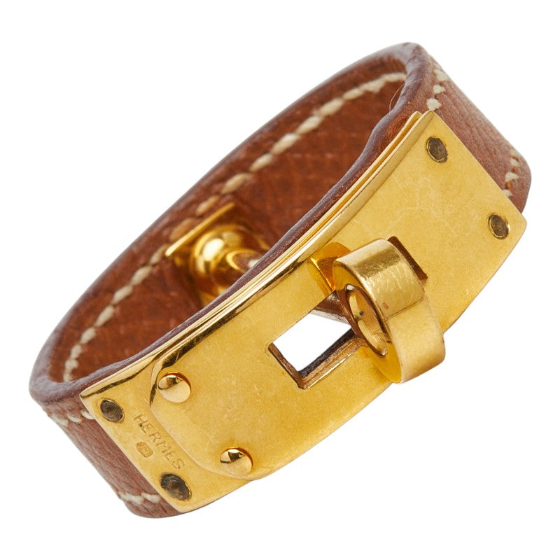 エルメス ケリー スカーフリング ブラウン ゴールド トゴ メッキ レディース HERMES 【中古】