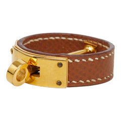 エルメス ケリー スカーフリング ブラウン ゴールド トゴ メッキ レディース HERMES 【中古】