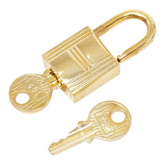 エルメス カデナ パドロック 南京錠 キー 鍵 セット ゴールド メッキ レディース HERMES 【中古】