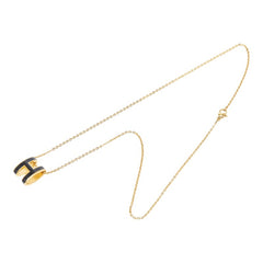 エルメス ポップアッシュ チェーン ペンダント ネックレス ゴールド ブラック メッキ レディース HERMES 【中古】