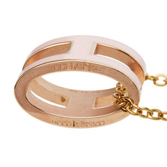 エルメス ポップH アッシュ ペンダント ネックレス ゴールド ピンク メッキ レディース HERMES 中古