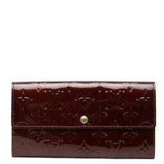 ルイ ヴィトン モノグラム ヴェルニ ポルトフォイユ サラ 長財布 パープル パテントレザー レディース LOUIS VUITTON 中古