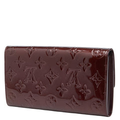 ルイ ヴィトン モノグラム ヴェルニ ポルトフォイユ サラ 長財布 パープル パテントレザー レディース LOUIS VUITTON 中古