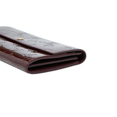 ルイ ヴィトン モノグラム ヴェルニ ポルトフォイユ サラ 長財布 パープル パテントレザー レディース LOUIS VUITTON 中古