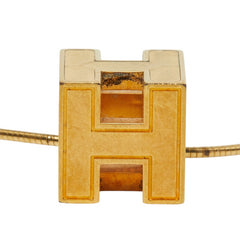 エルメス カージュ ド アッシュ Hキューブ ネックレス ペンダント ゴールド メッキ SV925 シルバー レディース HERMES 中古