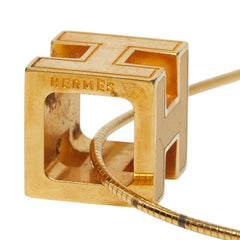 エルメス カージュ ド アッシュ Hキューブ ネックレス ペンダント ゴールド メッキ SV925 シルバー レディース HERMES 中古