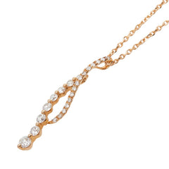 スタージュエリー K18PG ピンクゴールド ダイヤ0.25ct ペンダント ネックレス レディース STAR JEWELRY 中古
