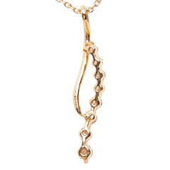 スタージュエリー K18PG ピンクゴールド ダイヤ0.25ct ペンダント ネックレス レディース STAR JEWELRY 中古