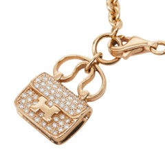 エルメス K18PG ピンクゴールド 750 ダイヤ0.58ct アミュレット コンスタンス ST ブレスレット レディース HERMES 中古
