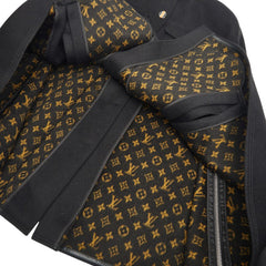 ルイ ヴィトン モノグラム ポンチョ ケープ コート サイズ40 ブラック ウール シルク レーヨン キュプラ レディース LOUIS VUITTON 【中古】