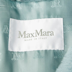 マックスマーラ テディベア ロングベスト ジレ サイズXS ブルー系 アルパカ ウール シルク レディース MAX MARA 【中古】