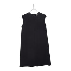 バレンシアガ ノースリーブ ワンピース サイズ36 358523 ブラック シルク コットン レディース BALENCIAGA 【中古】