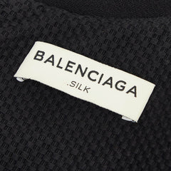 バレンシアガ ノースリーブ ワンピース サイズ36 358523 ブラック シルク コットン レディース BALENCIAGA 【中古】