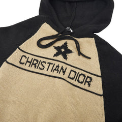 ディオール 22AW ニット パーカー サイズI40 ブラック ベージュ カシミヤ100% レディース Dior 【中古】