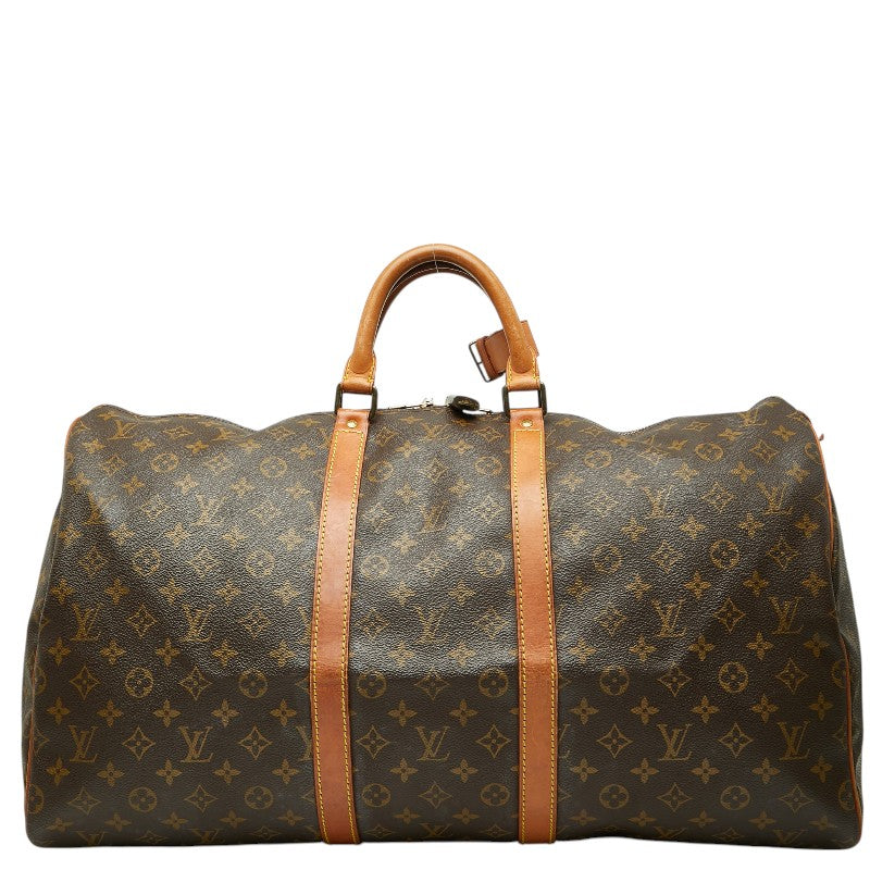 ルイ ヴィトン モノグラム ボストンバッグ トラベルバッグ M41424 ブラウン PVC レザー レディース LOUIS VUITTON 【中古】