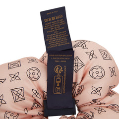 ルイ ヴィトン シュシュ フルール ローンド ヘアアクセサリー ヘアゴム M96840 ピンク ブラック シルク レディース LOUIS VUITTON 【中古】