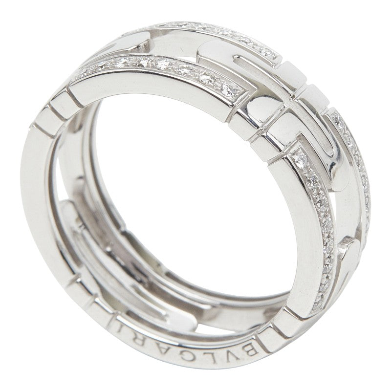 ブルガリ パレンテシ リング 指輪 #60 K18WG ホワイトゴールド 750 ダイヤモンド レディース BVLGARI 【中古】