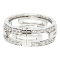 ブルガリ パレンテシ リング 指輪 #60 K18WG ホワイトゴールド 750 ダイヤモンド レディース BVLGARI 【中古】