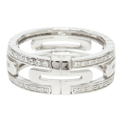 ブルガリ パレンテシ リング 指輪 #60 K18WG ホワイトゴールド 750 ダイヤモンド レディース BVLGARI 【中古】