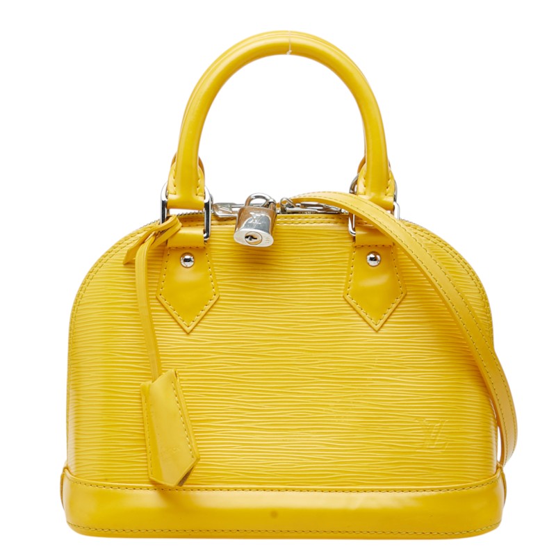ルイ ヴィトン エピ アルマBB ハンドバッグ ショルダーバッグ 2WAY M40866 シトロン イエロー レザー レディース LOUIS VUITTON 中古