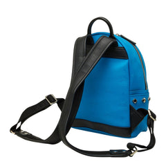 エム シー エム スターク バックパック リュック MMK 6SVH45 LW001 ブルー PVC レザー レディース MCM 中古