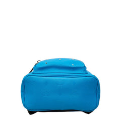 エム シー エム スターク バックパック リュック MMK 6SVH45 LW001 ブルー PVC レザー レディース MCM 中古