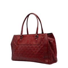 グッチ グッチシマ インターロッキングG トートバッグ ショルダーバッグ 190246 レッド レザー レディース GUCCI 中古