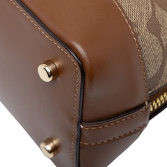 コーチ シグネチャー ハンドバッグ ショルダーバッグ 2WAY F27583 ベージュ PVC レザー レディース COACH 中古